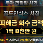 골드만삭스 한국지사 사칭, 리딩방 사기 피해금 1억 8천만 원 회수 사례